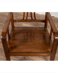 Chinese Art Deco 1950s Elmwood Armchair - Pierced & Curved-7. Asian & Chinese Furniture, Art, Antiques, Vintage Home Décor for sale at FEA Home