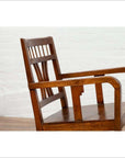 Chinese Art Deco Style 1950s Elmwood Armchair with Pierced Back and Curving Arms-9. Asian & Chinese Furniture, Art, Antiques, Vintage Home Décor for sale at FEA Home