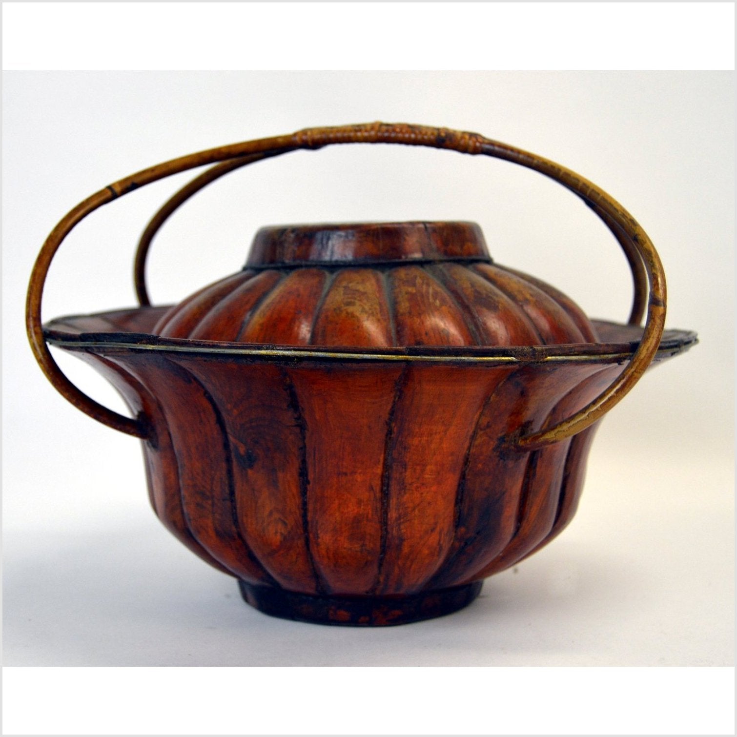 Chinese Bamboo Hat Basket-3. Asian & Chinese Furniture, Art, Antiques, Vintage Home Décor for sale at FEA Home