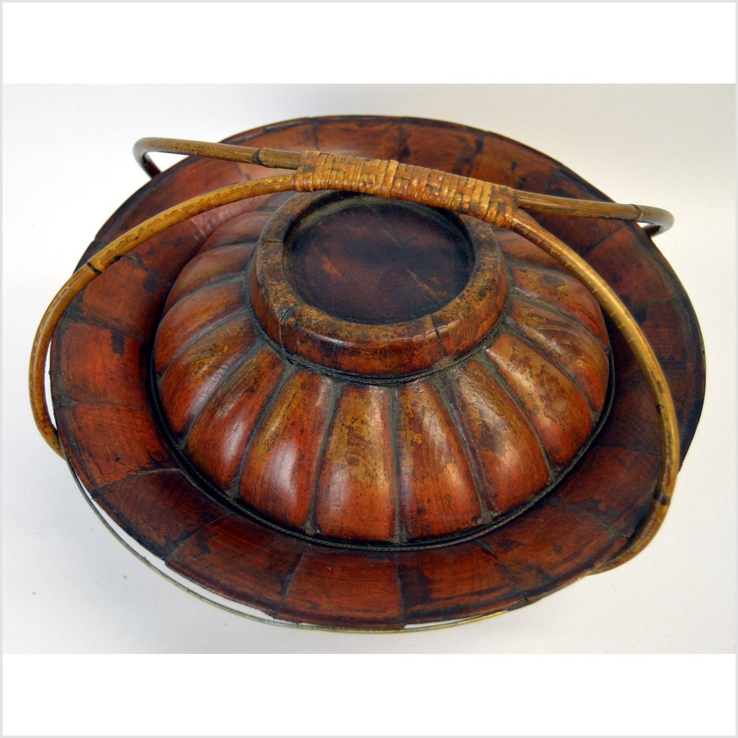 Chinese Bamboo Hat Basket-4. Asian & Chinese Furniture, Art, Antiques, Vintage Home Décor for sale at FEA Home