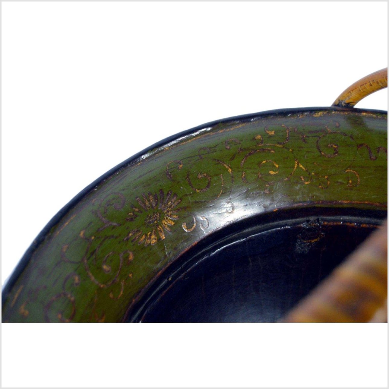 Chinese Bamboo Hat Basket-9. Asian & Chinese Furniture, Art, Antiques, Vintage Home Décor for sale at FEA Home