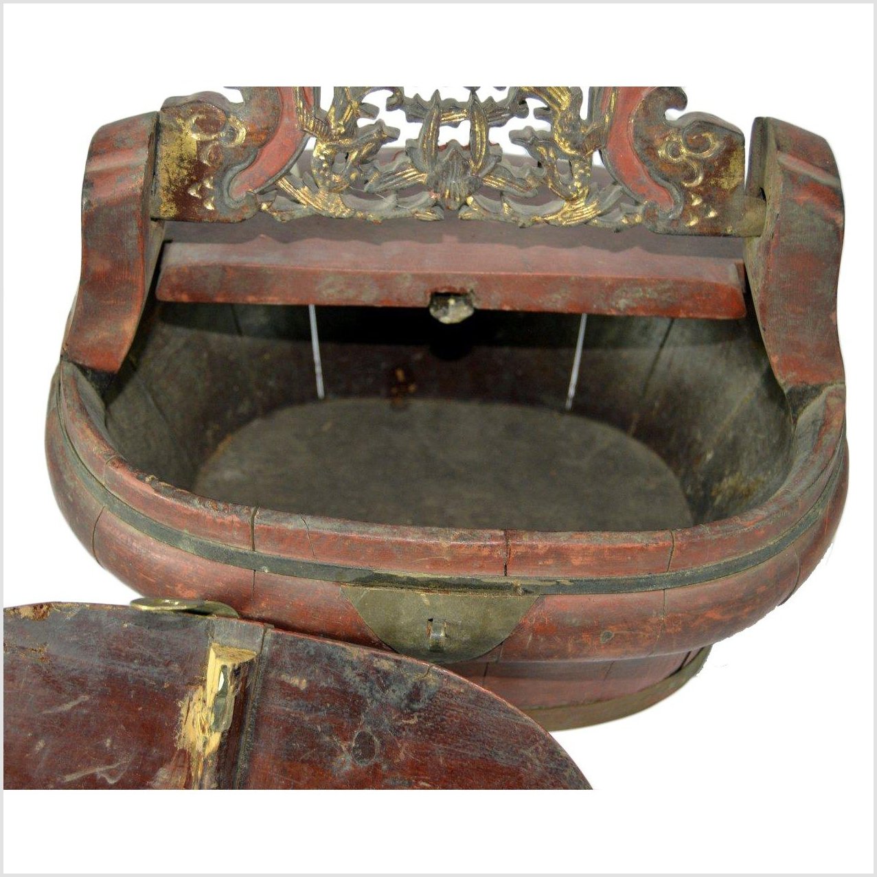 Chinese Bamboo Wedding Basket-6. Asian & Chinese Furniture, Art, Antiques, Vintage Home Décor for sale at FEA Home