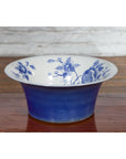 Chinese Blue and White Porcelain Basin with Floral Motifs-11. Asian & Chinese Furniture, Art, Antiques, Vintage Home Décor for sale at FEA Home