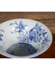 Chinese Blue and White Porcelain Basin with Floral Motifs-12. Asian & Chinese Furniture, Art, Antiques, Vintage Home Décor for sale at FEA Home