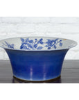 Chinese Blue and White Porcelain Basin with Floral Motifs-2. Asian & Chinese Furniture, Art, Antiques, Vintage Home Décor for sale at FEA Home