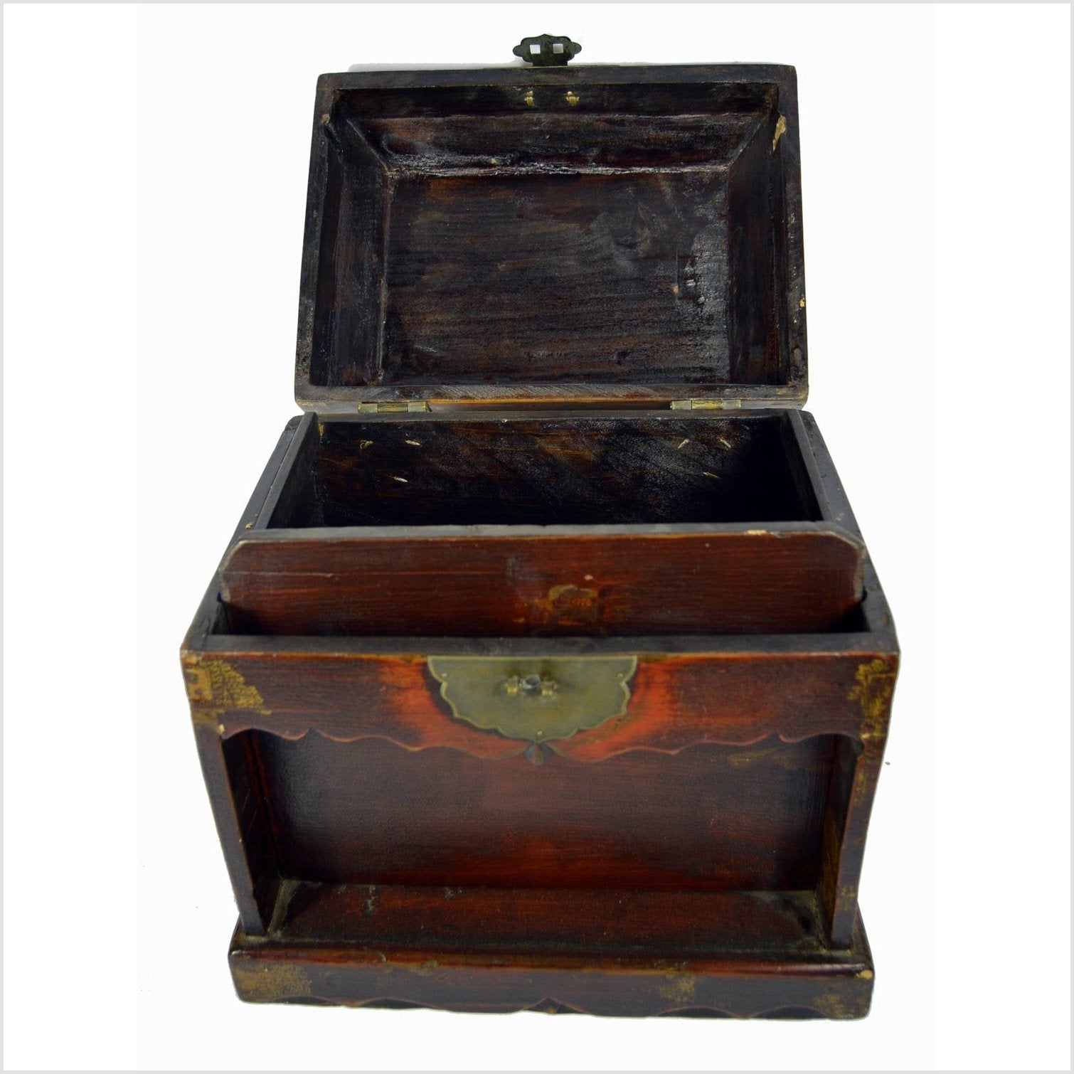 Chinese Coffin Shaped Money Box-7. Asian & Chinese Furniture, Art, Antiques, Vintage Home Décor for sale at FEA Home