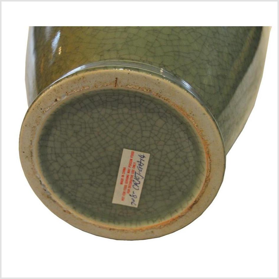 Chinese Crackle Celadon Porcelain Altar Vase-5. Asian & Chinese Furniture, Art, Antiques, Vintage Home Décor for sale at FEA Home