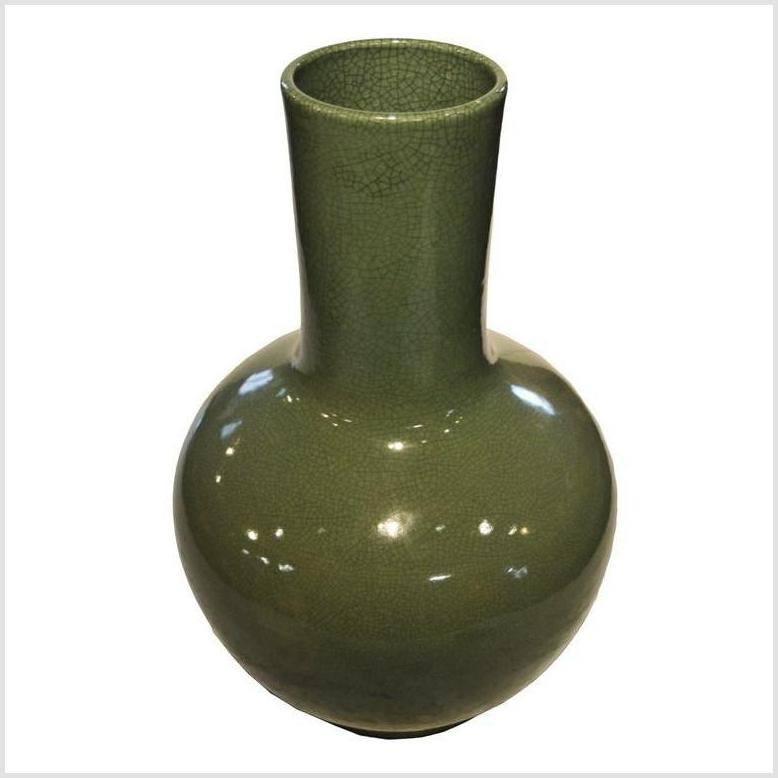 Chinese Crackle Celadon Porcelain Vase-2. Asian & Chinese Furniture, Art, Antiques, Vintage Home Décor for sale at FEA Home