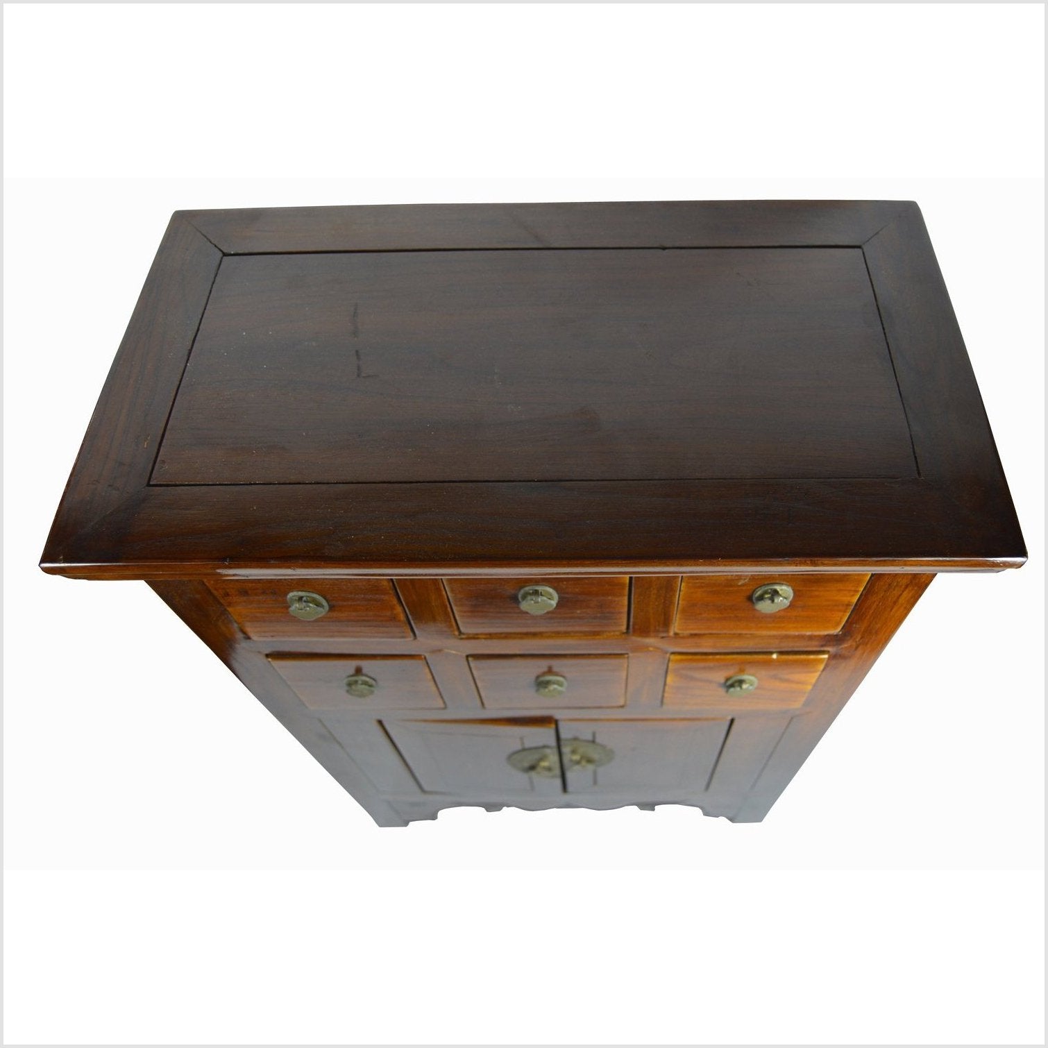 Chinese Elm Wood Apothecary Cabinet-6. Asian & Chinese Furniture, Art, Antiques, Vintage Home Décor for sale at FEA Home