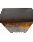 Chinese Elm Wood Apothecary Cabinet-6. Asian & Chinese Furniture, Art, Antiques, Vintage Home Décor for sale at FEA Home