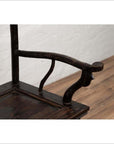 Chinese Elmwood Dark Patina Dengguayi Scholar's Chair-13. Asian & Chinese Furniture, Art, Antiques, Vintage Home Décor for sale at FEA Home