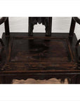 Chinese Elmwood Dark Patina Dengguayi Scholar's Chair-15. Asian & Chinese Furniture, Art, Antiques, Vintage Home Décor for sale at FEA Home
