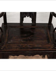 Chinese Elmwood Dark Patina Dengguayi Scholar's Lamp Armchair with Pierced Splat-15. Asian & Chinese Furniture, Art, Antiques, Vintage Home Décor for sale at FEA Home