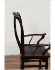 Chinese Elmwood Dark Patina Dengguayi Scholar's Chair-19. Asian & Chinese Furniture, Art, Antiques, Vintage Home Décor for sale at FEA Home