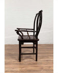 Chinese Elmwood Dark Patina Dengguayi Scholar's Chair-21. Asian & Chinese Furniture, Art, Antiques, Vintage Home Décor for sale at FEA Home