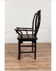 Chinese Elmwood Dark Patina Dengguayi Scholar's Lamp Armchair with Pierced Splat-21. Asian & Chinese Furniture, Art, Antiques, Vintage Home Décor for sale at FEA Home