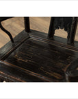 Chinese Elmwood Dark Patina Dengguayi Scholar's Lamp Armchair with Pierced Splat-12. Asian & Chinese Furniture, Art, Antiques, Vintage Home Décor for sale at FEA Home