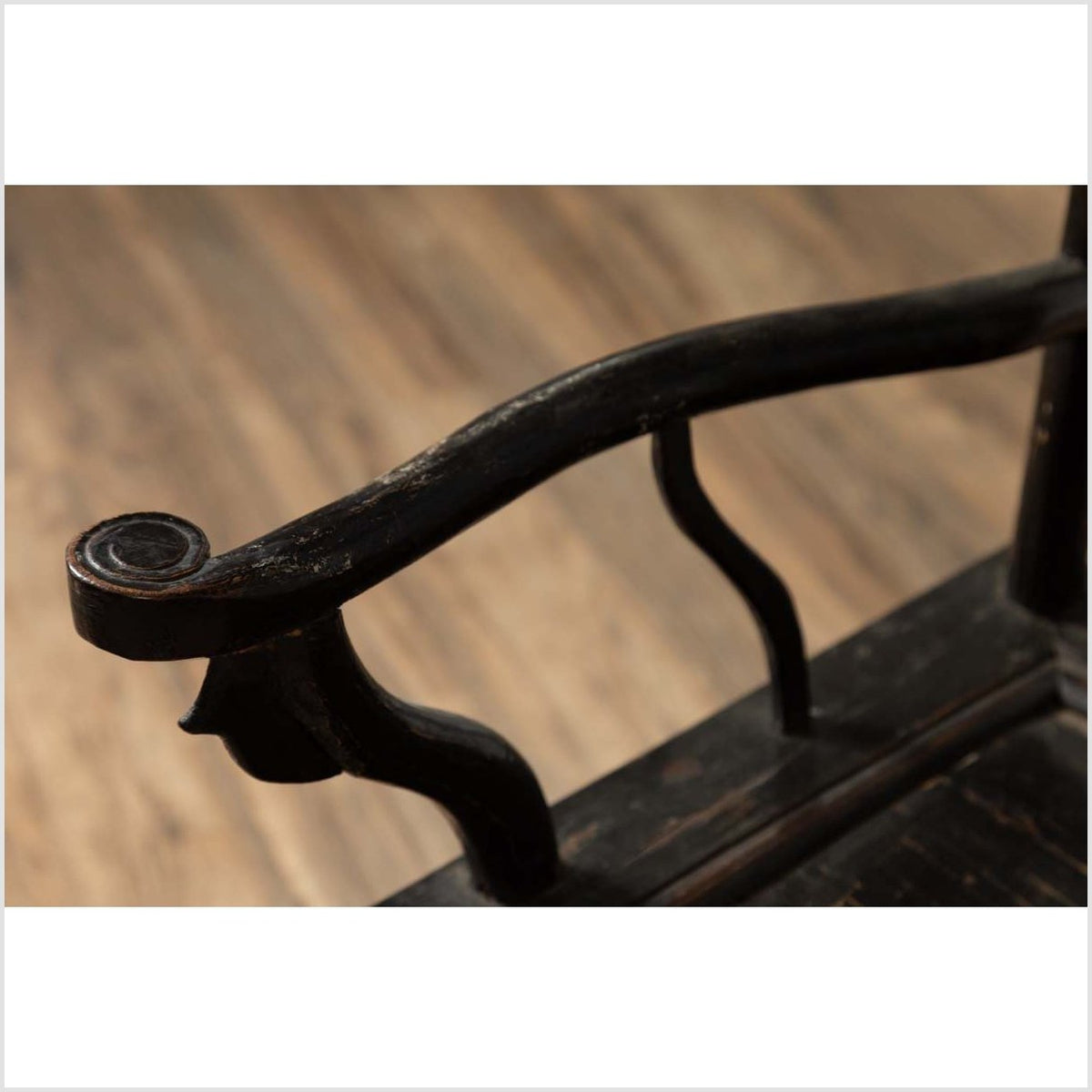 Chinese Elmwood Dark Patina Dengguayi Scholar's Lamp Armchair with Pierced Splat-13. Asian & Chinese Furniture, Art, Antiques, Vintage Home Décor for sale at FEA Home