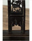 Chinese Elmwood Dark Patina Dengguayi Scholar's Lamp Armchair with Pierced Splat-8. Asian & Chinese Furniture, Art, Antiques, Vintage Home Décor for sale at FEA Home