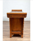 Chinese Elmwood Two-Door Low Kang Cabinet with Everted Flanges and Scrolls-15. Asian & Chinese Furniture, Art, Antiques, Vintage Home Décor for sale at FEA Home