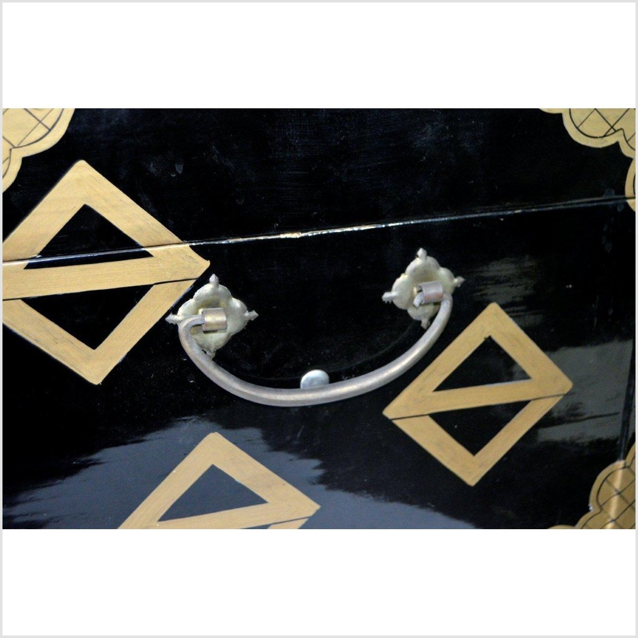 Chinese Gold Tone Lacquered Storage Chest-5. Asian & Chinese Furniture, Art, Antiques, Vintage Home Décor for sale at FEA Home