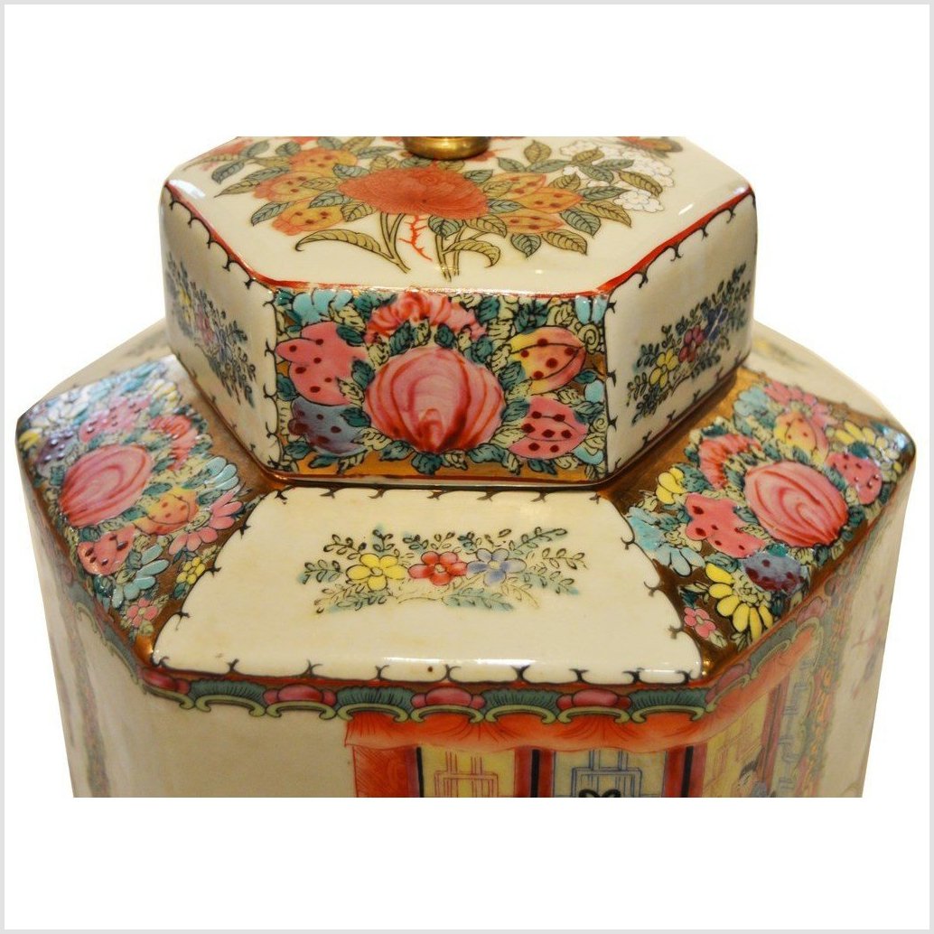 Chinese Hand Painted Lamp-4. Asian & Chinese Furniture, Art, Antiques, Vintage Home Décor for sale at FEA Home