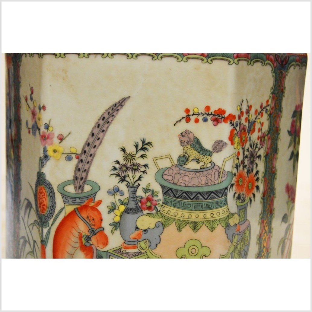 Chinese Hand Painted Lamp-7. Asian & Chinese Furniture, Art, Antiques, Vintage Home Décor for sale at FEA Home