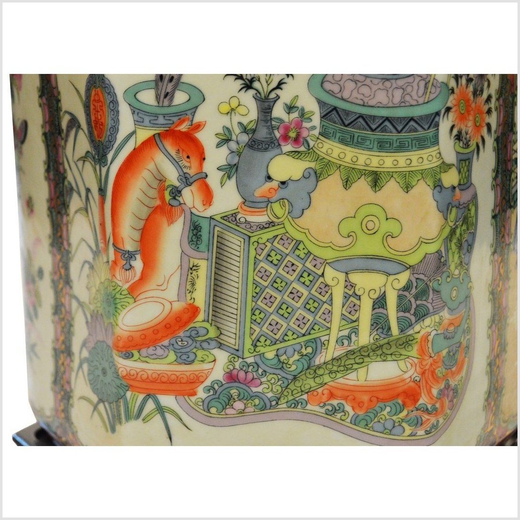 Chinese Hand Painted Lamp-10. Asian & Chinese Furniture, Art, Antiques, Vintage Home Décor for sale at FEA Home