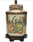 Chinese Hand Painted Lamp-8. Asian & Chinese Furniture, Art, Antiques, Vintage Home Décor for sale at FEA Home