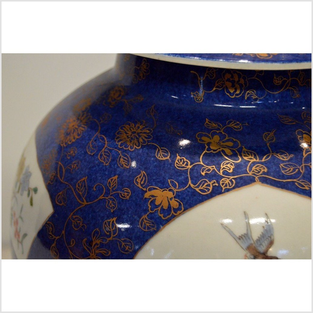 Vintage Hand-Painted Ginger Jar-9. Asian & Chinese Furniture, Art, Antiques, Vintage Home Décor for sale at FEA Home