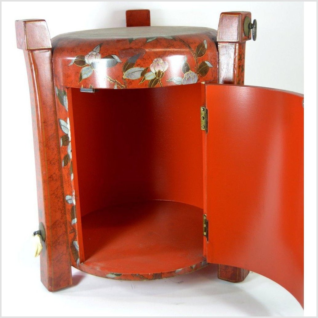 Chinese Lacquered Nightstand-3. Asian & Chinese Furniture, Art, Antiques, Vintage Home Décor for sale at FEA Home