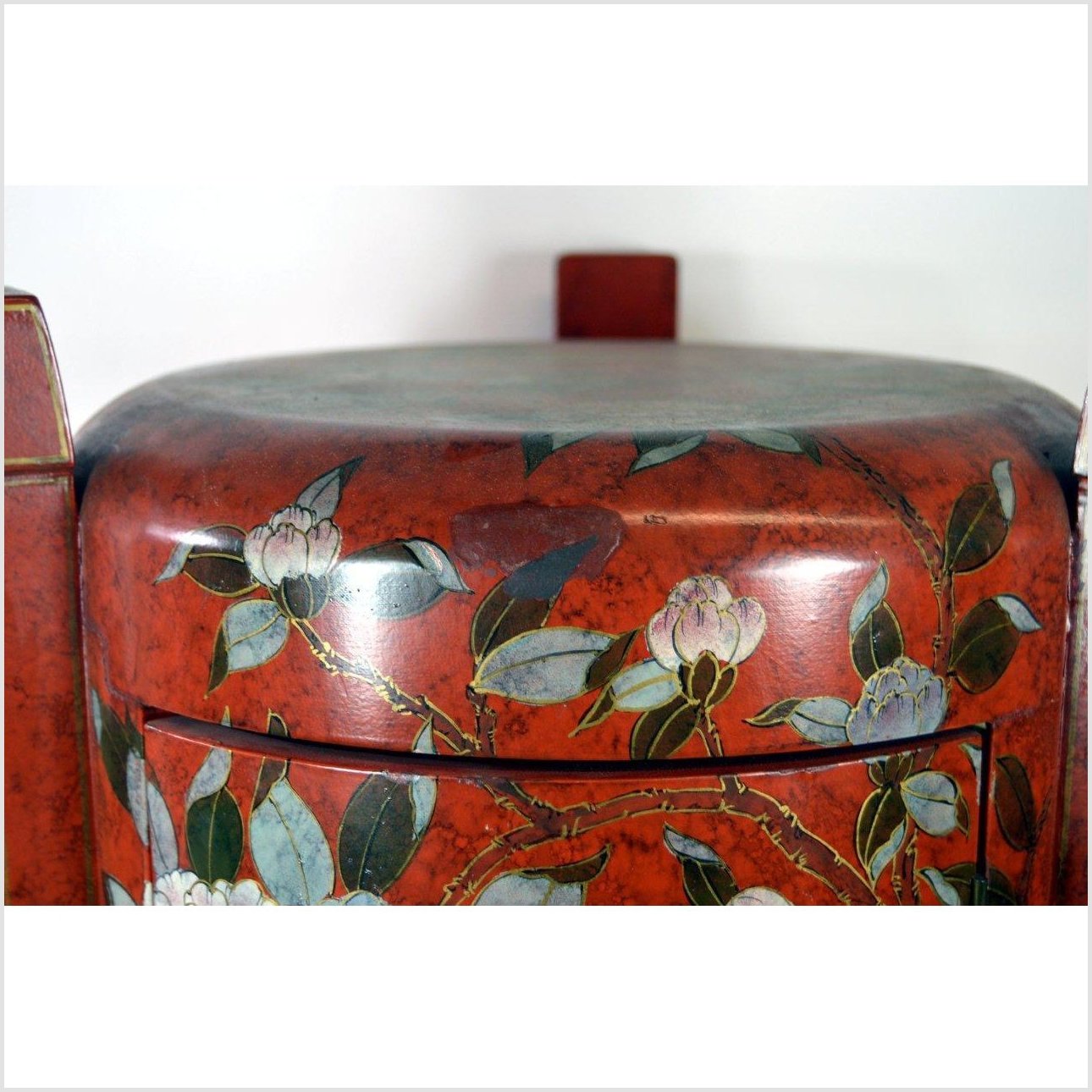 Chinese Lacquered Nightstand-5. Asian & Chinese Furniture, Art, Antiques, Vintage Home Décor for sale at FEA Home