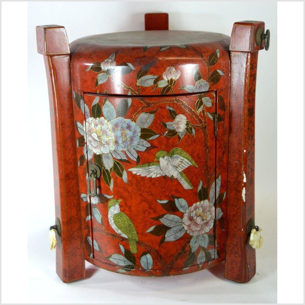 Chinese Lacquered Nightstand-6. Asian & Chinese Furniture, Art, Antiques, Vintage Home Décor for sale at FEA Home