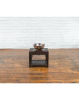 Chinese Late Qing Dynasty 1900s Stool with Cloud-Carved Apron and Lower Shelf-14. Asian & Chinese Furniture, Art, Antiques, Vintage Home Décor for sale at FEA Home