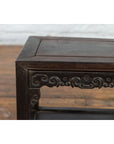 Chinese Late Qing Dynasty 1900s Stool with Cloud-Carved Apron and Lower Shelf-8. Asian & Chinese Furniture, Art, Antiques, Vintage Home Décor for sale at FEA Home