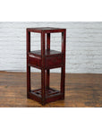 Chinese Late Qing Dynasty 1900s Tiered Table with Drawer and Fretwork Shelf-10. Asian & Chinese Furniture, Art, Antiques, Vintage Home Décor for sale at FEA Home