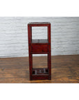 Chinese Late Qing Dynasty 1900s Tiered Table with Drawer and Fretwork Shelf-12. Asian & Chinese Furniture, Art, Antiques, Vintage Home Décor for sale at FEA Home
