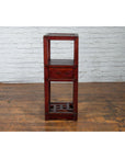 Chinese Late Qing Dynasty 1900s Tiered Table with Drawer and Fretwork Shelf-13. Asian & Chinese Furniture, Art, Antiques, Vintage Home Décor for sale at FEA Home