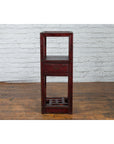 Chinese Late Qing Dynasty 1900s Tiered Table with Drawer and Fretwork Shelf-5. Asian & Chinese Furniture, Art, Antiques, Vintage Home Décor for sale at FEA Home