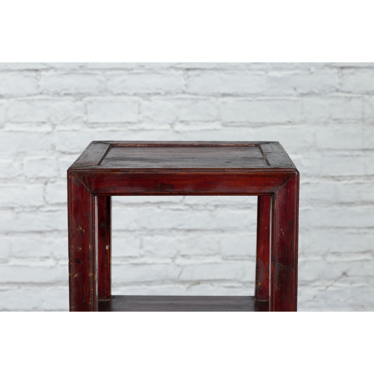 Chinese Late Qing Dynasty 1900s Tiered Table with Drawer and Fretwork Shelf-6. Asian & Chinese Furniture, Art, Antiques, Vintage Home Décor for sale at FEA Home