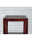 Chinese Late Qing Dynasty 1900s Tiered Table with Drawer and Fretwork Shelf-6. Asian & Chinese Furniture, Art, Antiques, Vintage Home Décor for sale at FEA Home