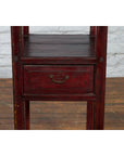 Chinese Late Qing Dynasty 1900s Tiered Table with Drawer and Fretwork Shelf-7. Asian & Chinese Furniture, Art, Antiques, Vintage Home Décor for sale at FEA Home