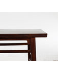 Chinese Late Qing Dynasty Elm Scholar's Table with Custom Lacquer Finish-4. Asian & Chinese Furniture, Art, Antiques, Vintage Home Décor for sale at FEA Home