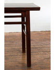 Chinese Late Qing Dynasty Elm Scholar's Table with Custom Lacquer Finish-6. Asian & Chinese Furniture, Art, Antiques, Vintage Home Décor for sale at FEA Home