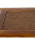 Chinese Late Qing Dynasty Elmwood Side Table with Low-Relied Carved Frieze-15. Asian & Chinese Furniture, Art, Antiques, Vintage Home Décor for sale at FEA Home