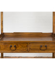Tall Wooden Three-Shelf Bookcase with Two Drawers-20. Asian & Chinese Furniture, Art, Antiques, Vintage Home Décor for sale at FEA Home
