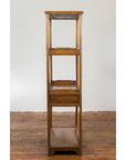 Tall Wooden Three-Shelf Bookcase with Two Drawers-8. Asian & Chinese Furniture, Art, Antiques, Vintage Home Décor for sale at FEA Home