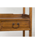 Tall Wooden Three-Shelf Bookcase with Two Drawers-9. Asian & Chinese Furniture, Art, Antiques, Vintage Home Décor for sale at FEA Home