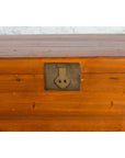 Chinese Late Qing Dynasty Pine Chest with Brass Hardware and Bracket Feet-11. Asian & Chinese Furniture, Art, Antiques, Vintage Home Décor for sale at FEA Home
