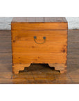 Chinese Late Qing Dynasty Pine Chest with Brass Hardware and Bracket Feet-15. Asian & Chinese Furniture, Art, Antiques, Vintage Home Décor for sale at FEA Home